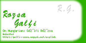 rozsa galfi business card